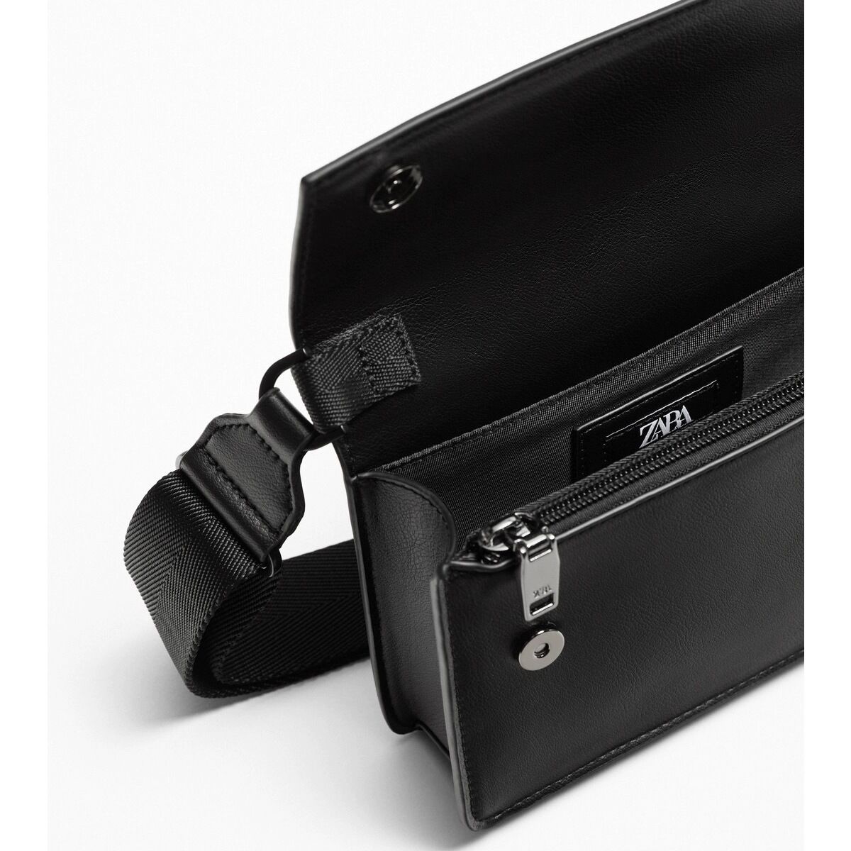 Sac bandoulière unie avec rabat