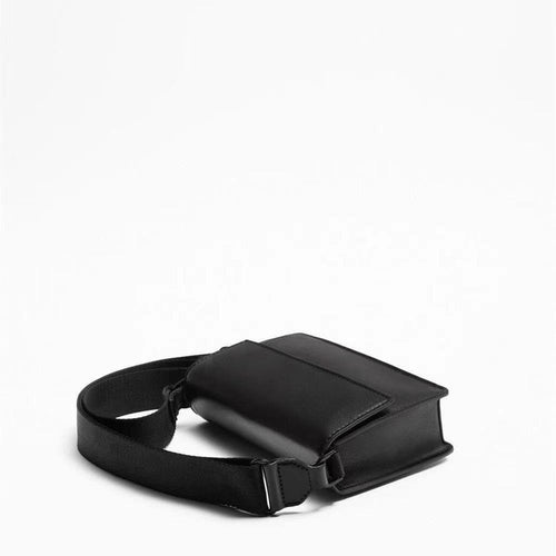 Sac bandoulière unie avec rabat