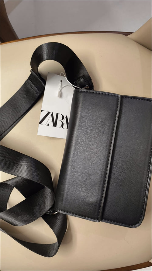 Sac bandoulière unie avec rabat