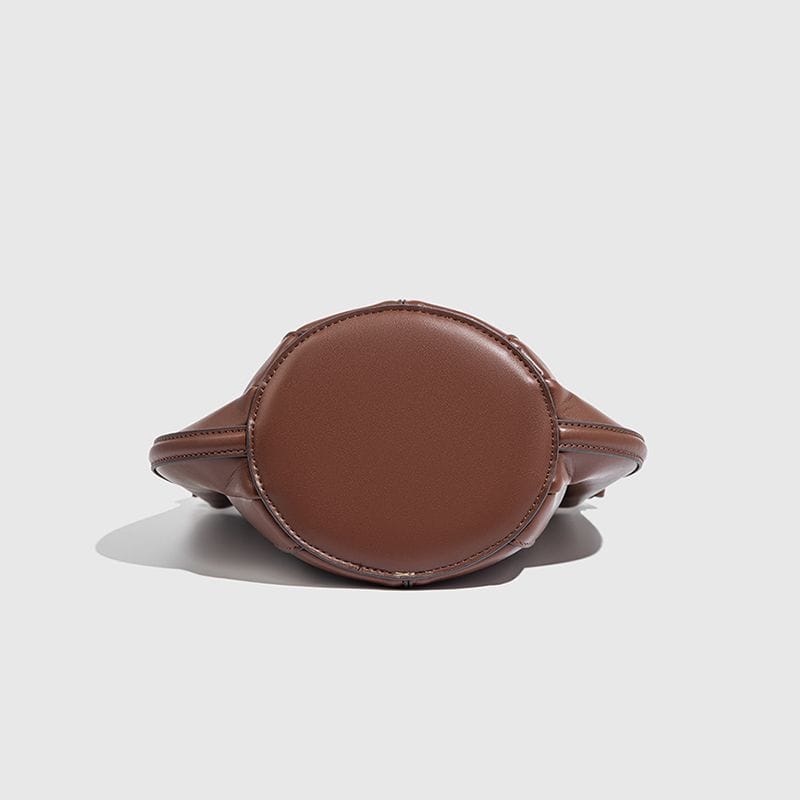 Sac Bucket Femme - Cuir Lisse & Bandoulière Bicolore